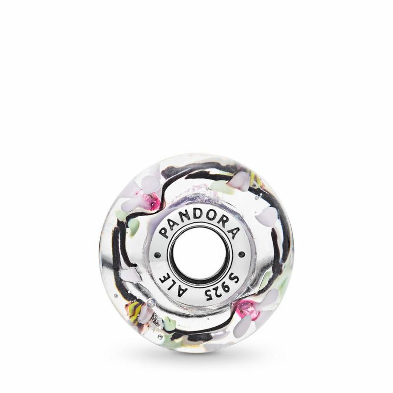 Pandora Enchanted Garden Charm - Sterling Silver/Glass/Black - Canada | DC6319CV